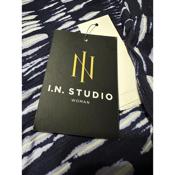 I.N. Studio Blue Tie Dye Plus Women Trouser Size 2X NWT - Picture 9 of 11